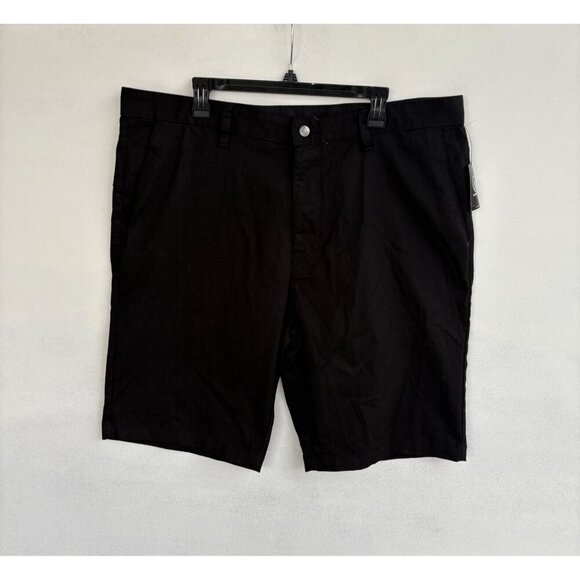 Volcom Mens Black Stretch Chino Shorts Size 40 Cotton/Polyester Blend - Picture 2 of 6